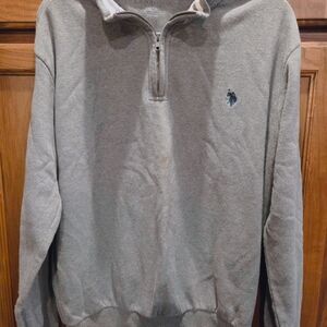 Gray Quarter-Zip Pullover